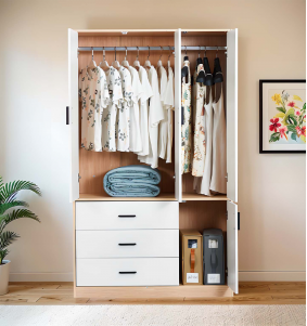 Mirror Armoire Wardrobe Closet 3 Doors