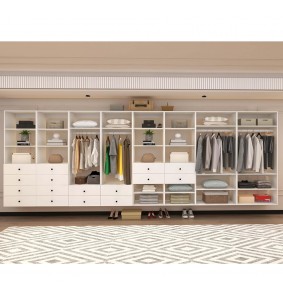 Closet Organizers and Storage, Wardrobe Closet Organizer System with Closet Drawers, Clothes Organizer with Closet Shelves Wall Mounted