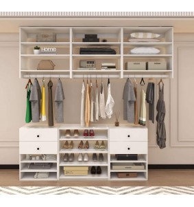  Closet Organizers and Storage, Wardrobe Closet Organizer System with Closet Drawers, Clothes Organizer with Closet Shelves Wall Mounted 